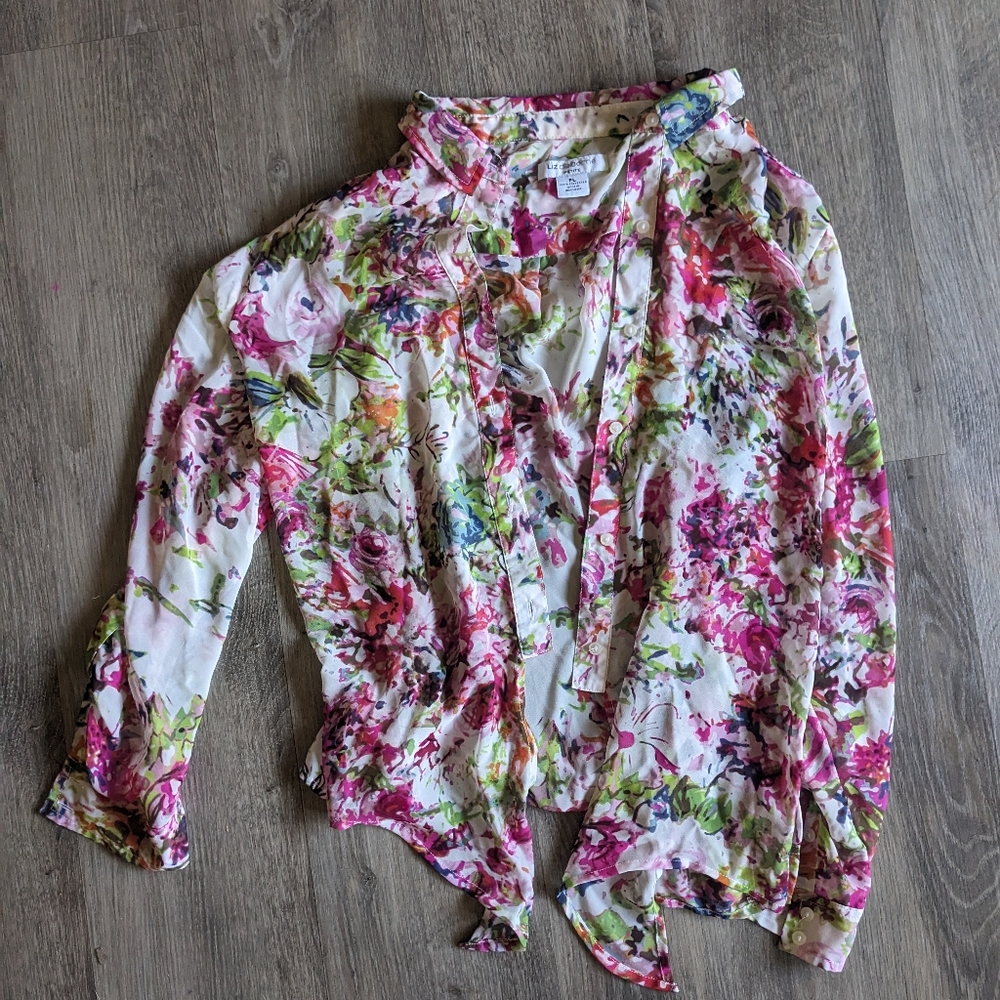 Floral Blouse Petitle Liz Claiborne